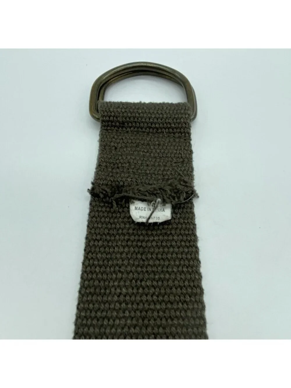 Unbranded Green D-Ring Web Belt Men’s Size L Military Casual Double Ring Style